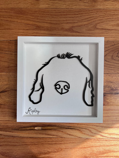 Custom Pet Silhouette Portrait – Classic & Upgraded Options