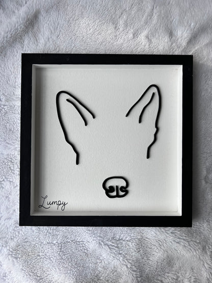 Custom Pet Silhouette Portrait – Classic & Upgraded Options