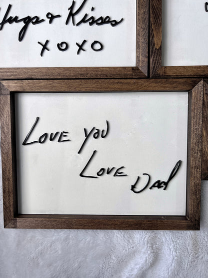 Custom handwriting sign