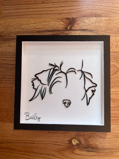 Custom Pet Silhouette Portrait – Classic & Upgraded Options