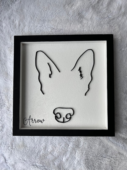 Custom Pet Silhouette Portrait – Classic & Upgraded Options