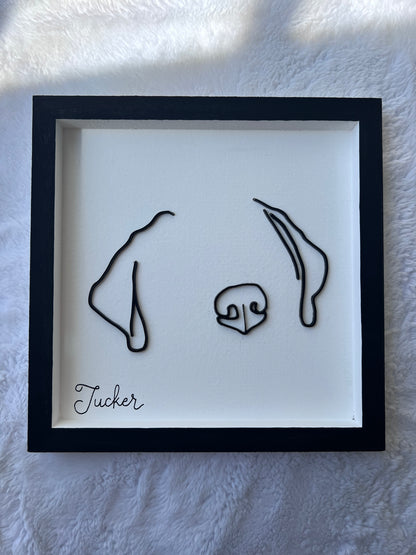 Custom Pet Silhouette Portrait – Classic & Upgraded Options