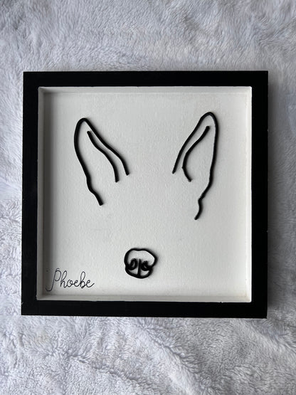 Custom Pet Silhouette Portrait – Classic & Upgraded Options