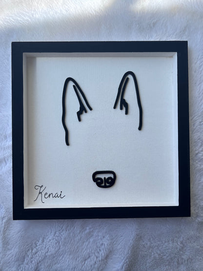 Custom Pet Silhouette Portrait – Classic & Upgraded Options