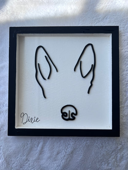 Custom Pet Silhouette Portrait – Classic & Upgraded Options