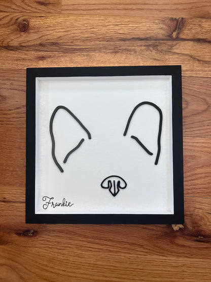 Custom Pet Silhouette Portrait – Classic & Upgraded Options