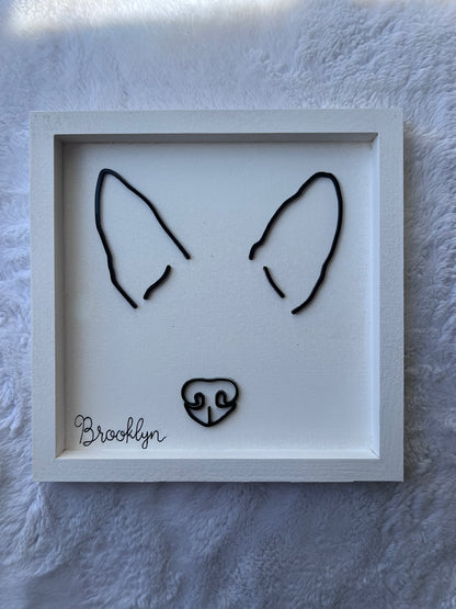 Custom Pet Silhouette Portrait – Classic & Upgraded Options