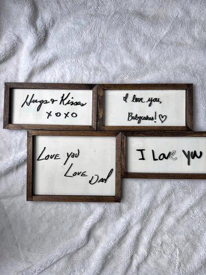 Custom handwriting sign