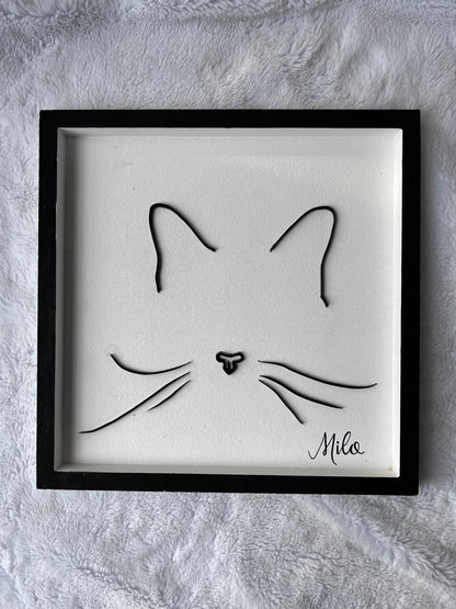 Custom Pet Silhouette Portrait – Classic & Upgraded Options