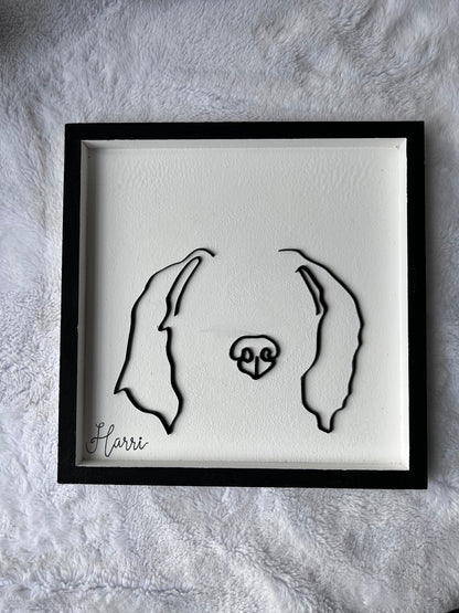 Custom Pet Silhouette Portrait – Classic & Upgraded Options