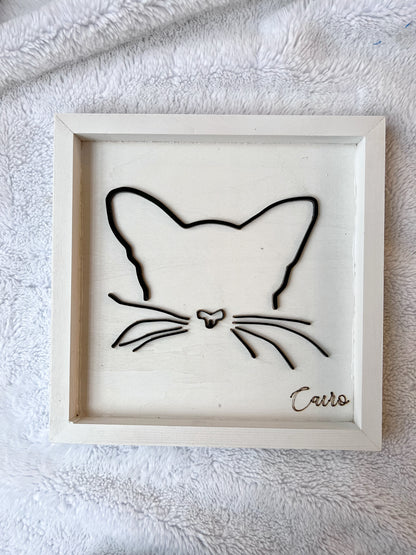 Custom Pet Silhouette Portrait – Classic & Upgraded Options