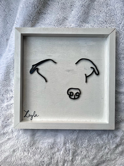 Custom Pet Silhouette Portrait – Classic & Upgraded Options